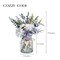 Fake Flowers Artificial Blue Flowers with Vase, Table Centerpieces for Dining Room, Silk Flower Arrangements for Home, Living Room Bathroom Plant Decor, Centerpiece Table Decorations